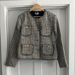 LOFT Tweed Blazer with Gold Buttons - 102